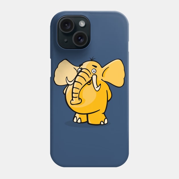 Yellow Elephant Phone Case by JORDYGRAPH