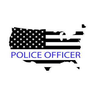 Police Officer Flag T-Shirt