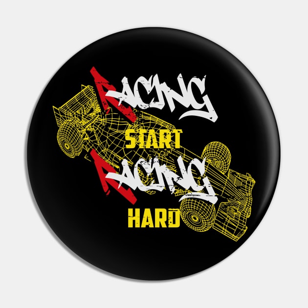 Race start Racing Hard Pin by BC- One- Shop