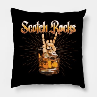 Scotch Rocks (Whiskey Drinker) Pillow