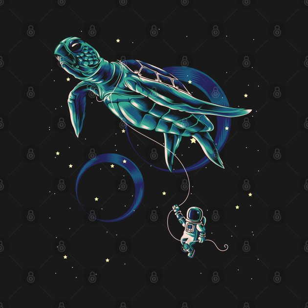 Discover Turtle Astronaut - Turtle - T-Shirt