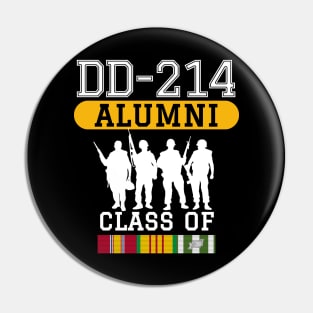 DD-214 Alumni Class of Vietnam Veteran Pride Pin