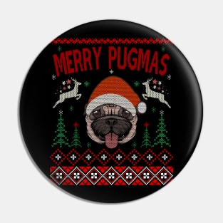 Merry Pugmas pugly chrismtas Pin