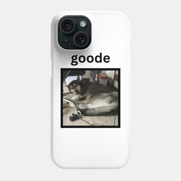 Cute Husky Dog Lying Down Goode Phone Case by efgio