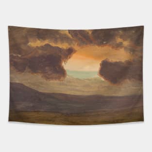 Sunset Over Bare Hills by Frederic Edwin Church Tapestry