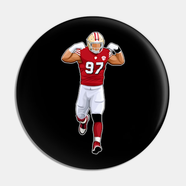 Nick Bosa #97 Power Strength Pin by GuardWall17