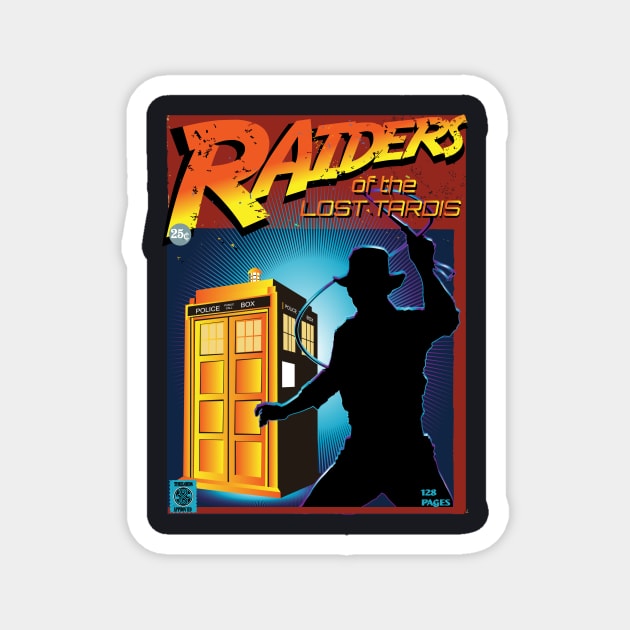 RAIDERS OF THE LOST TARDIS Magnet by KARMADESIGNER T-SHIRT SHOP