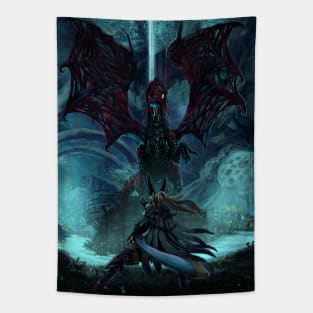 Death Lurks in the Light of the Darkness Tapestry