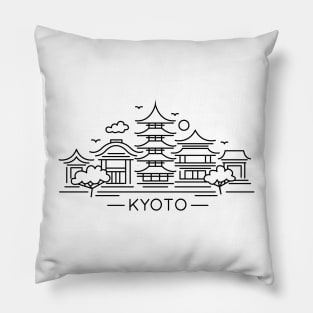 Kyoto line art Pillow