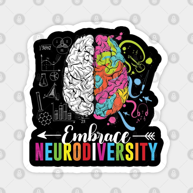 Embrace Neurodiversity Brain Magnet by RiseInspired