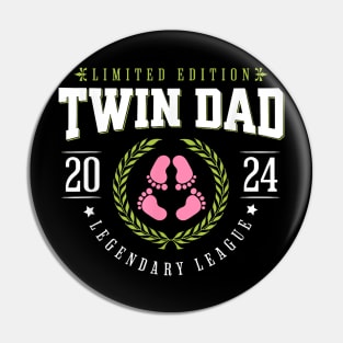 Twin Girls Dad Est 2024 Twin Dad To Be New Daddy Pin