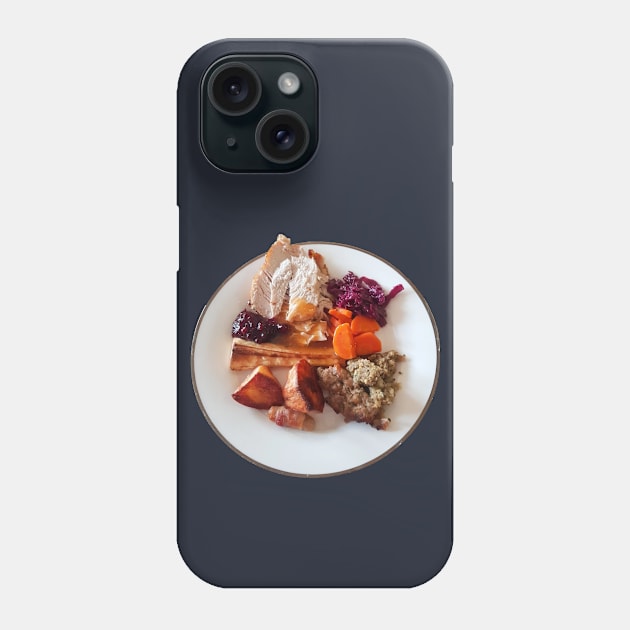 Food Roast Turkey Christmas Dinner Photo Phone Case by ellenhenryart