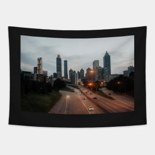 Atlanta Skyline at Sunset Tapestry