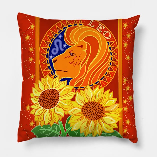 Zodiac Leo Pillow by KBMorgan