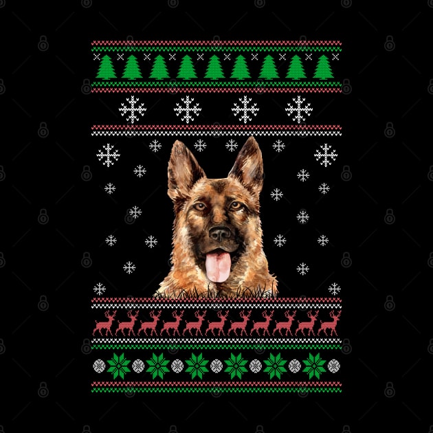 Cute German Shepherd Dog Lover Ugly Christmas Sweater For Women And Men Funny Gifts by uglygiftideas