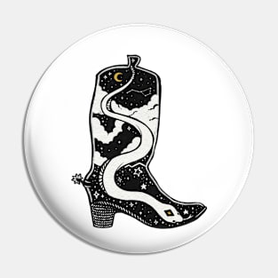 THERE'S A SNAKE IN MY BOOT Starry Snake Design Pin