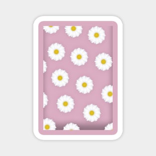 Cute Pink Daisy Pattern Magnet