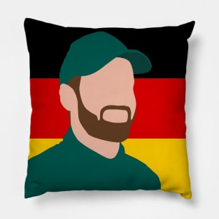 Sebastian Vettel Face Art - Flag Edition Pillow