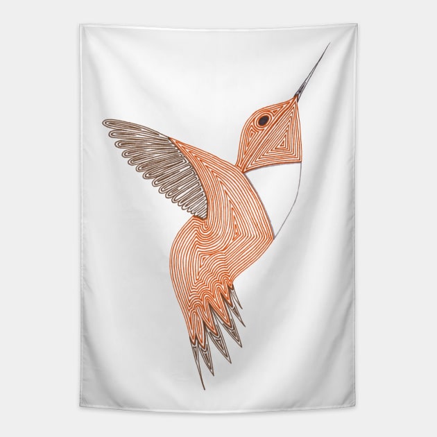 Rufous Hummingbird Tapestry by calenbundalas