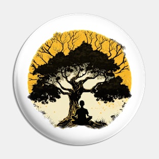 Meditation under a Tree - Designs for a Green Future Pin