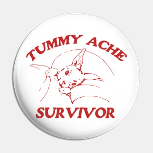 Tummy Ache Survivor T Shirt, Tummy Ache Tee, Meme T Shirt, Vintage Cartoon T Shirt, Aesthetic Tee, Unisex Pin