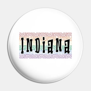 LGBTQ PATTERN AMERICA INDIANA Pin