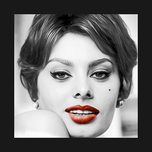 Sophia Loren 'Lips' by SiSuSiSu