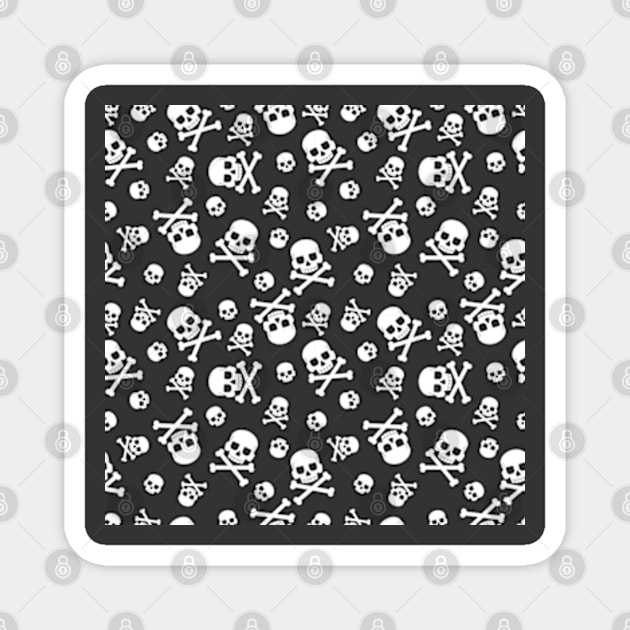 Skull and Crossbones Pattern Magnet by LouMax