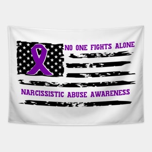 No One Fights Alone Narcissistic Abuse Awareness Tapestry