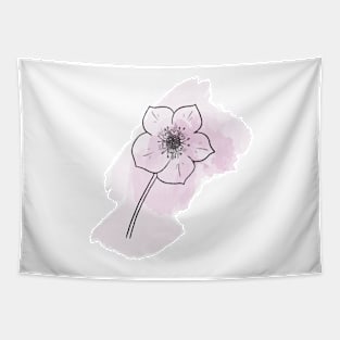 Pink Flower Blooming Tapestry