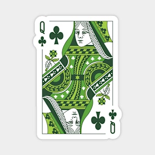 Queen of Clubs St Patricks Day Magnet