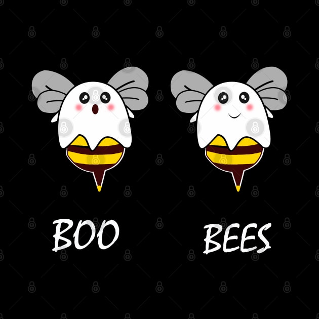 boo bees ghost halloween tshirt and mask by Collagedream