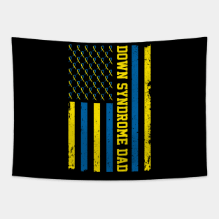 Down Syndrome Dad Vintage US Flag Tapestry