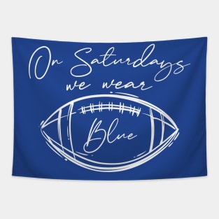 On Saturdays We Wear Blue // Vintage School Spirit // Go Blue Script Tapestry