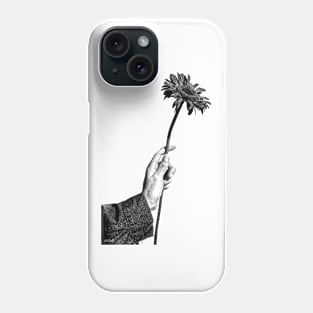 HAND WITH FLOWER grid effect Phone Case