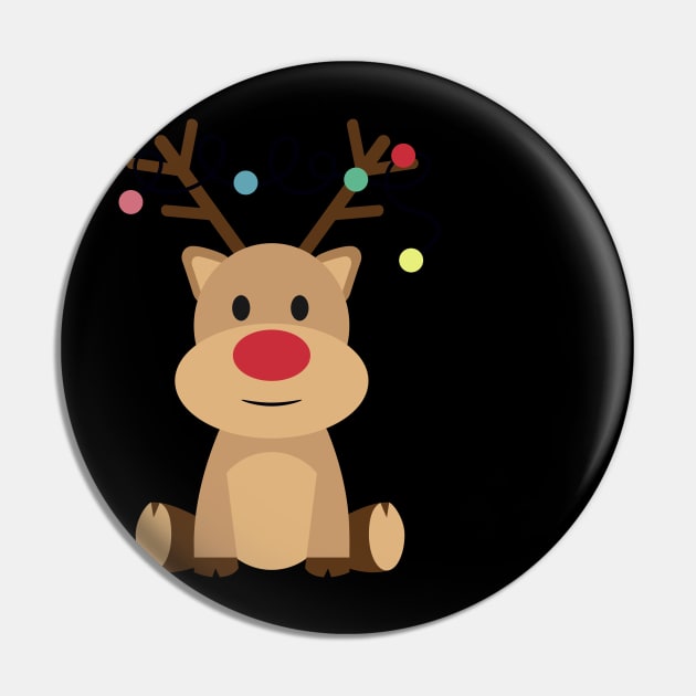 Christmas Reindeer Pin by D's Tee's