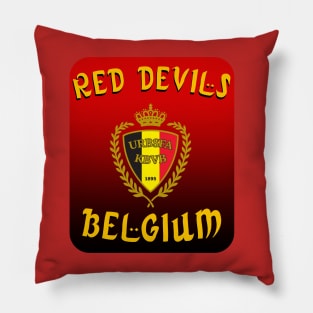 Belgium the red devils national teams fans Pillow