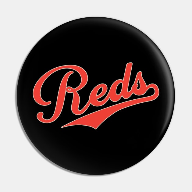 Cincinnati Reds Script by Buck Tee Originals Pin by Buck Tee