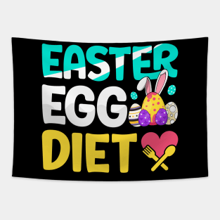 Easter Egg Diet Funny Easter T Shirt Design Tapestry