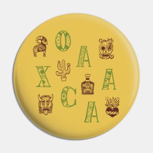 Oaxaca Alphabets - Wild Yellow Pin