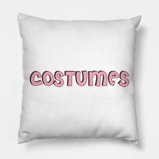 Film Crew On Set - Costumes - Pink Text - Front Pillow