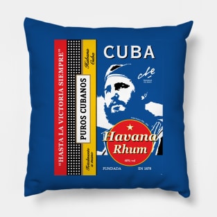 Cuba Castro Havana Habana Santiago Salsa Rhum Travel Pillow