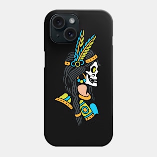 Skull native american Phone Case