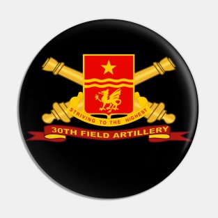 30th Field Artillery w Br - Ribbon Pin