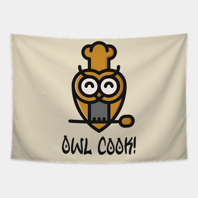 Owl Cook! Tapestry by Sanworld