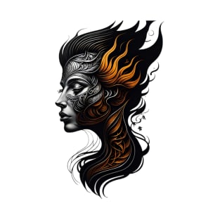 woman flames T-Shirt