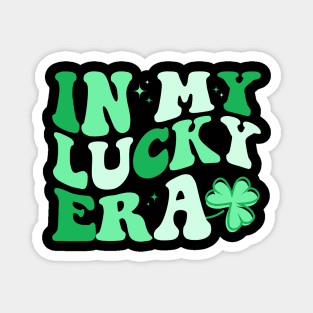 In My Lucky Era Retro Disco Shamrock Happy St Patricks Day Magnet