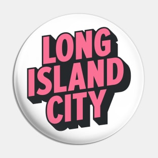 Long Island City Queens Logo - A Minimalist Tribute to Urban Charm Pin