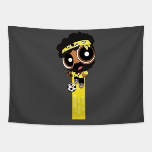 Flying Yellow Power Puff Wayne! Tapestry