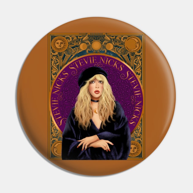 Stevie Nicks Celestial Tarot High Priestess Pin by LittleBunnySunshine